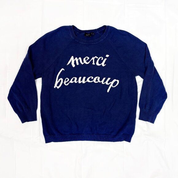 ASOS Sweaters - ASOS Merci Beaucoup 3/4 sleeve crewneck sweater size US 10